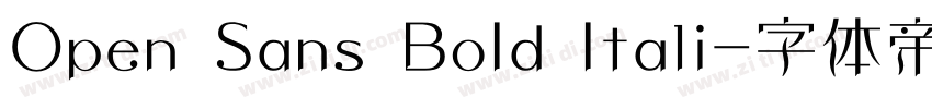 Open Sans BoId Itali字体转换